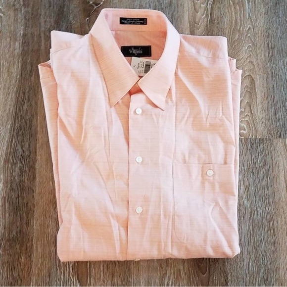 Villini Short Sleeve Button Down Shirt Peach Extra Large - Picture 5 of 5